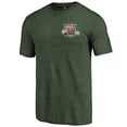 thumbnail image 1 of Men's Green Ohio Bobcats Left Chest Distressed Logo Tri-Blend T-Shirt, 1 of 3