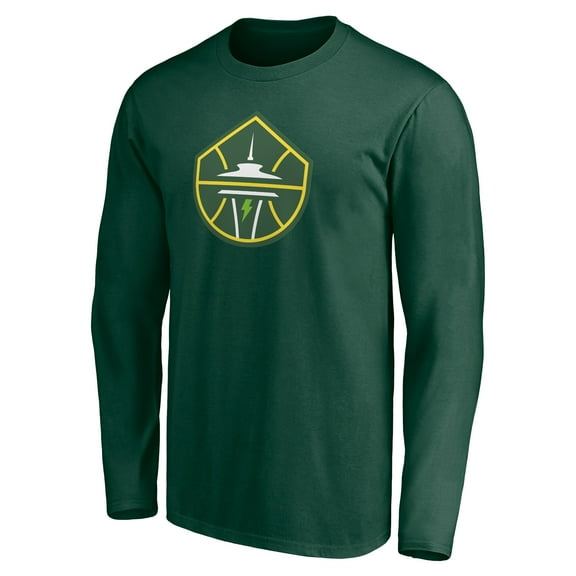 Men's Green Seattle Storm Primary Logo Long Sleeve T-Shirt