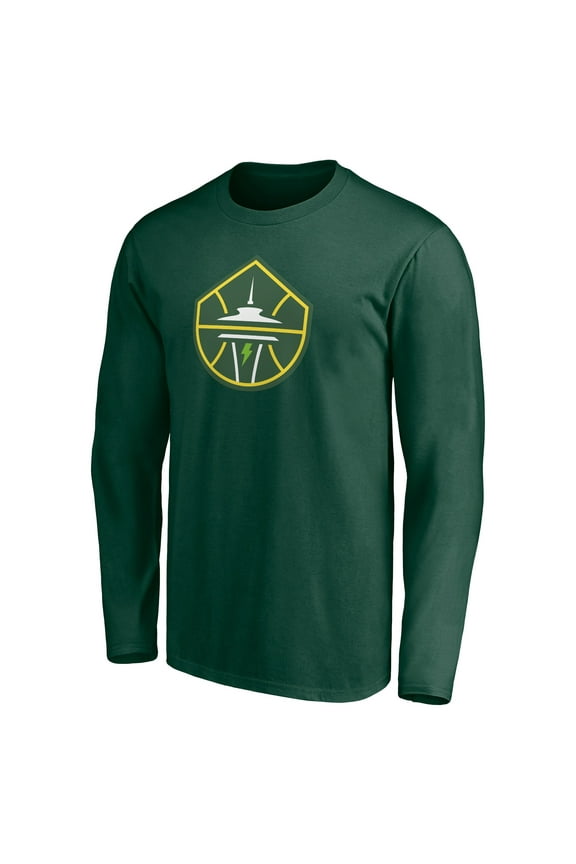 Men's Green Seattle Storm Primary Logo Long Sleeve T-Shirt