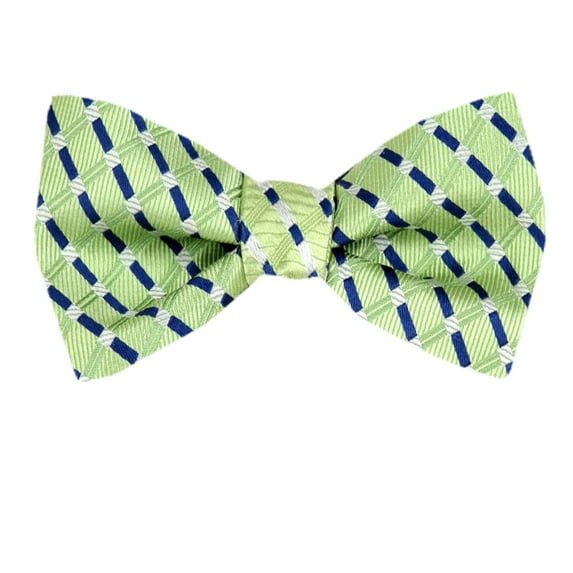 Men's Green Silk Self Tie Bowtie Tie Yourself Bow Ties
