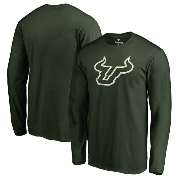 Men's Green South Florida Bulls Primary Team Logo Long Sleeve T-Shirt