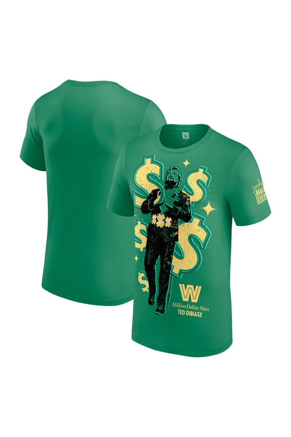 Men's Green Ted DiBiase Saturday Night's Main Event T-Shirt