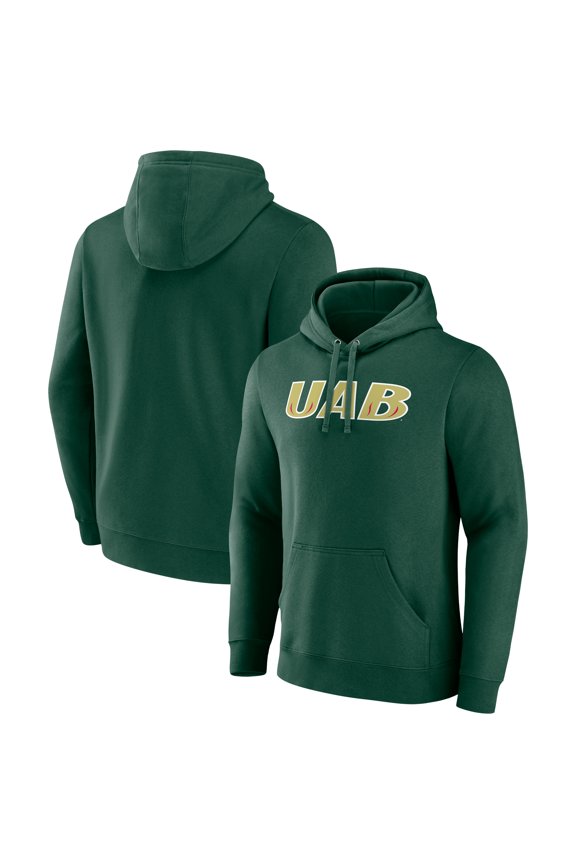 Men's Green UAB Blazers Primary Logo Pullover Hoodie