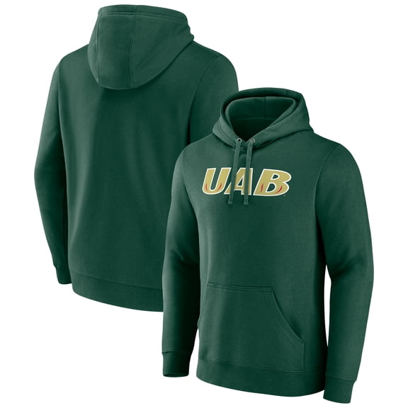 Men's Green UAB Blazers Primary Logo Pullover Hoodie