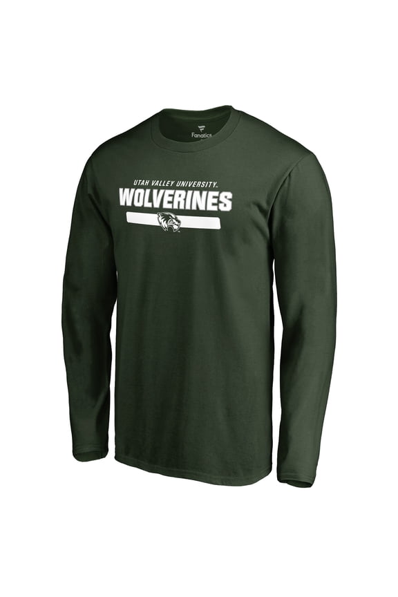 Men's Green Utah Valley Wolverines Team Strong Long Sleeve T-Shirt