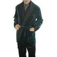 thumbnail image 1 of Men's Green Velvet Quilted Smoking Jackets Robes Party Wear Smoking Jackets Coats&nbsp;, 1 of 4