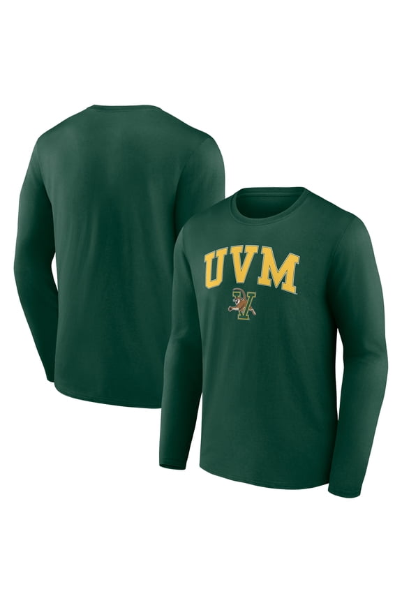 Men's Green Vermont Catamounts Campus Long Sleeve T-Shirt