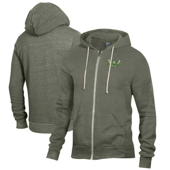 Men's Green Wayne State Warriors Rocky Full-Zip Hoodie
