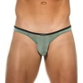 thumbnail image 1 of Men's Gregg Homme 100604 Voyeur Hyperstretch Microfiber Low Rise Thong (Olive S), 1 of 1