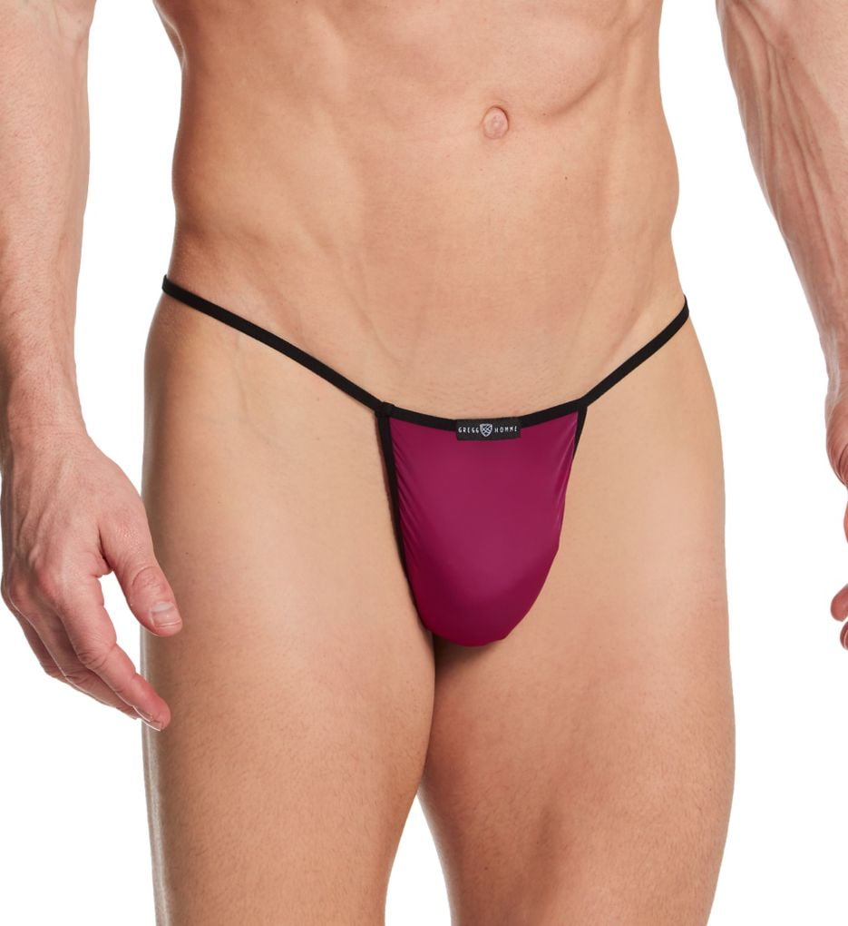 Mens Gregg Homme 100614 Voyeur Hyperstretch Microfiber Low Rise G-String (Olive S) image picture