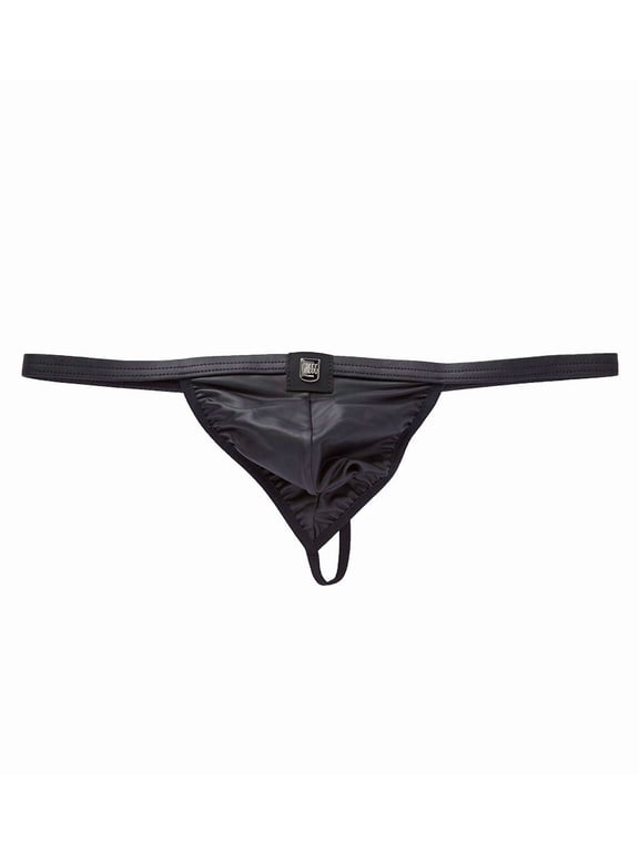 Men's Gregg Homme 152614 Crave Faux Leather G-String (Black S)