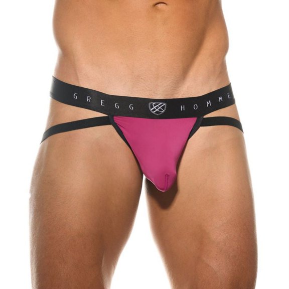 Men's Gregg Homme 152734 Room-Max Large Pouch Jock (Magenta L)