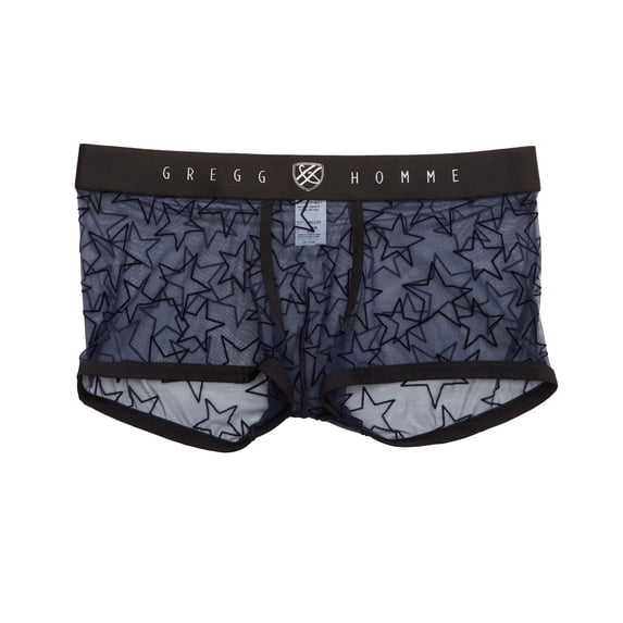 Men's Gregg Homme 190105 Starr Printed Boxer Brief (Navy M)