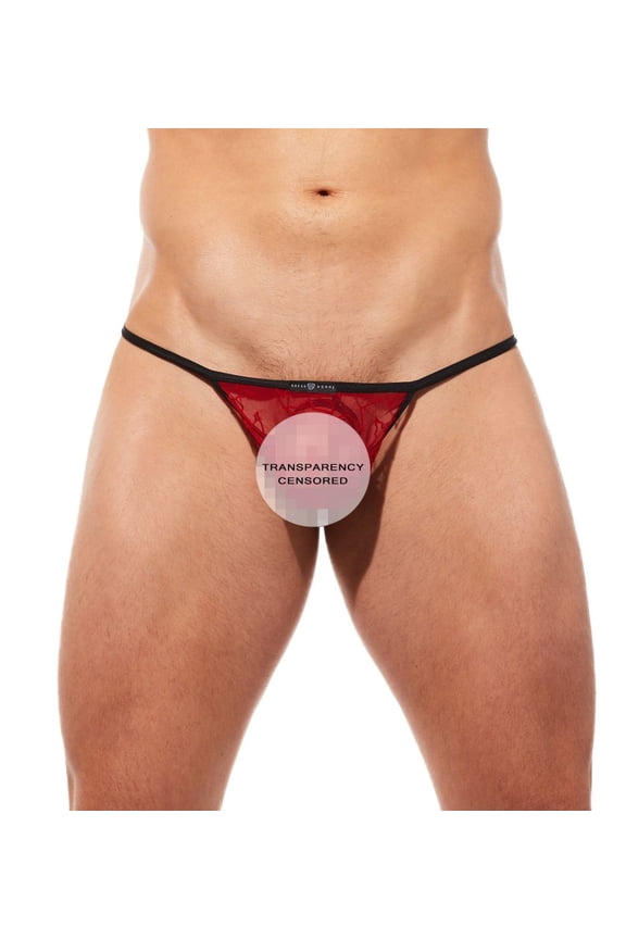 Men's Gregg Homme 190116 Starr Crotchless String with C-Ring (Red M)