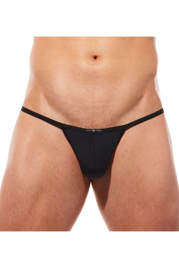 Men's Gregg Homme 190414 Yoga Breathable String Thong (Black L)