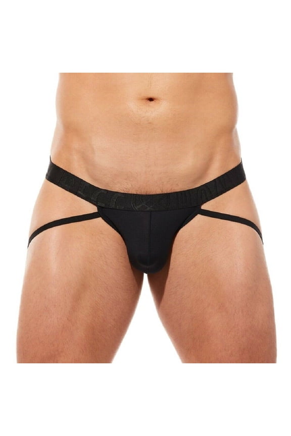 Men's Gregg Homme 190434 Yoga Breathable Jockstrap (Black L)