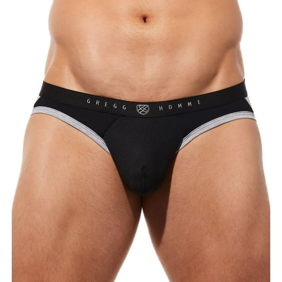 Men's Gregg Homme 190503 Room-Max Gym Enhancing Brief (Black M)