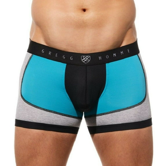 Men's Gregg Homme 190555 Room-Max Gym Enhancing Trunk (Aqua M)