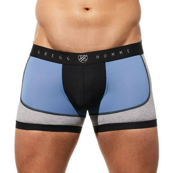 Men's Gregg Homme 190555 Room-Max Gym Enhancing Trunk (Blue M)