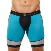 Men's Gregg Homme 190565 Room-Max Gym Long Leg Enhancing Boxer Brief Aqua M