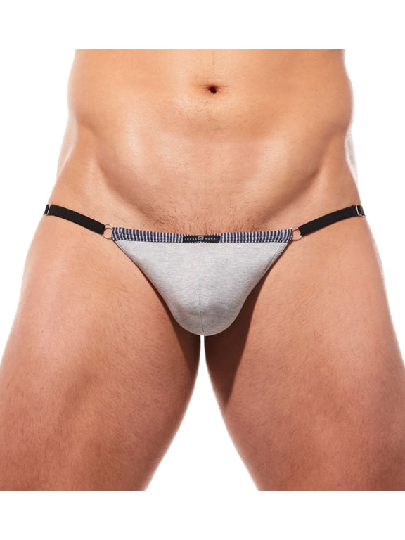 Men's Gregg Homme 190614 BREEZ-Y Micro-Modal Adjustable G-String (Grey O/S)