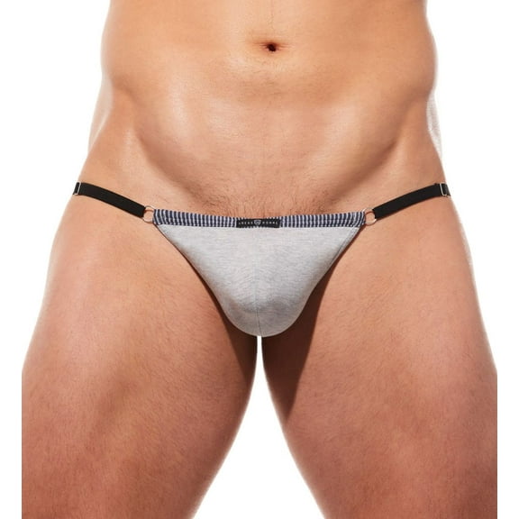 Men's Gregg Homme 190614 BREEZ-Y Micro-Modal Adjustable G-String (Grey O/S)