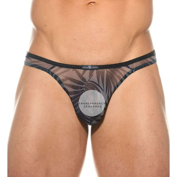 Men's Gregg Homme 200104 Outline Sheer Thong (Navy S)