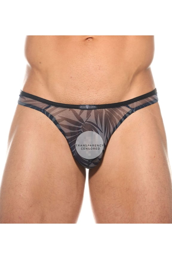 Men's Gregg Homme 200104 Outline Sheer Thong (Navy S)