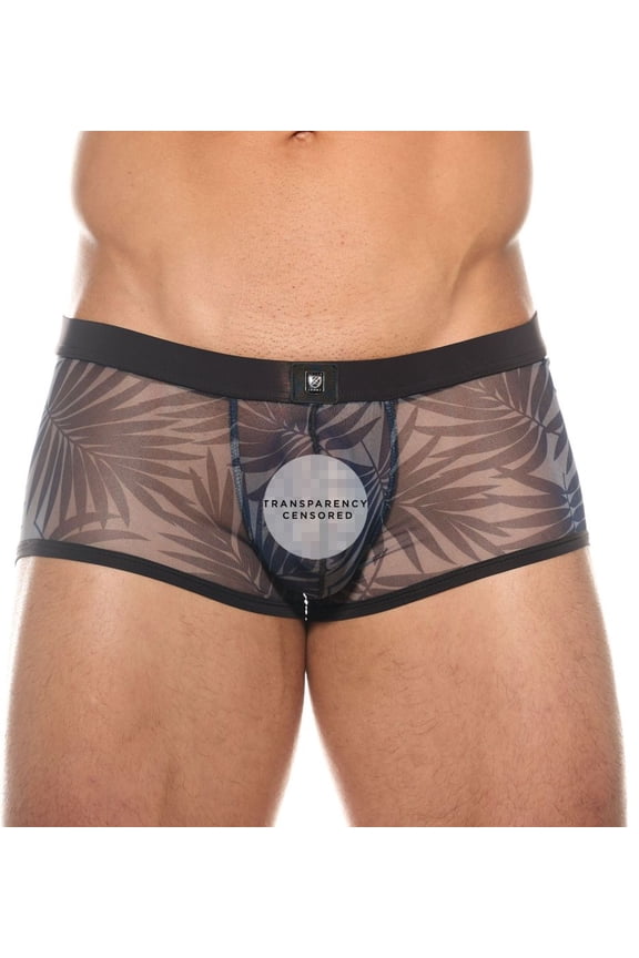 Men's Gregg Homme 200105 Outline Sheer Boxer Trunk (Navy XL)