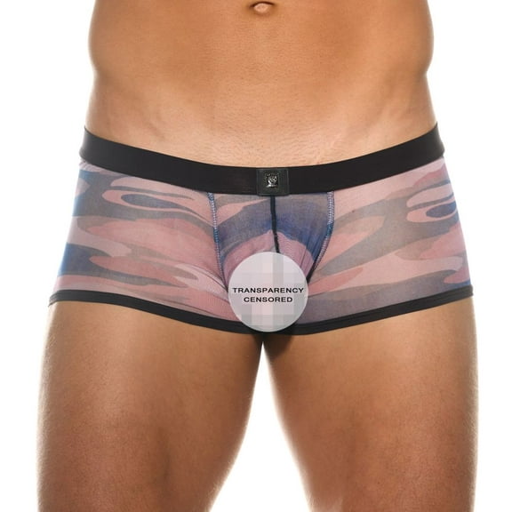 Men's Gregg Homme 200105 Outline Sheer Boxer Trunk (Pink S)
