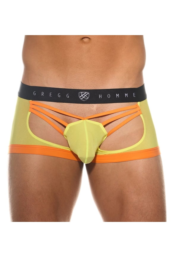 Men's Gregg Homme 200205 Slingshot Boxer Brief (Yellow L)