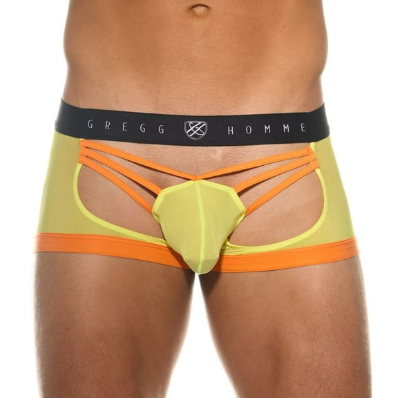Men's Gregg Homme 200205 Slingshot Boxer Brief (Yellow S)