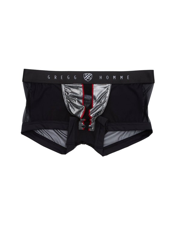 Men's Gregg Homme 200905 Magnet Boxer Trunk with Detachable Pouch (Silver S)