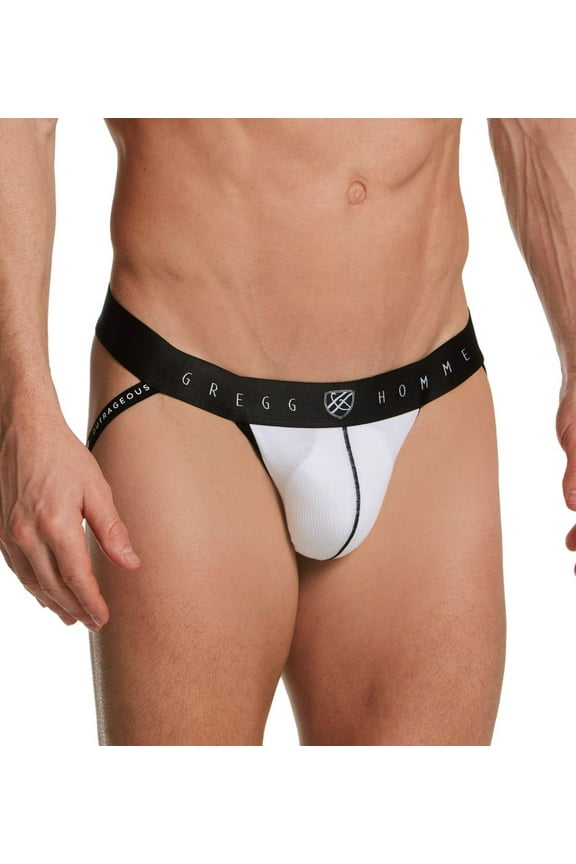 Men's Gregg Homme 201134 Base-X Micromodal Jockstrap (White XL)