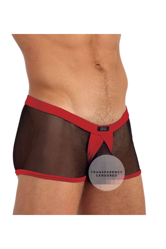Men's Gregg Homme 85005 X-Rated Maximizer Mesh Enhancer Trunk (Red L)