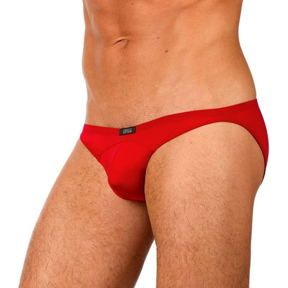 Men's Gregg Homme 96103 Wonder Microfiber Low Rise Brief (Red L)