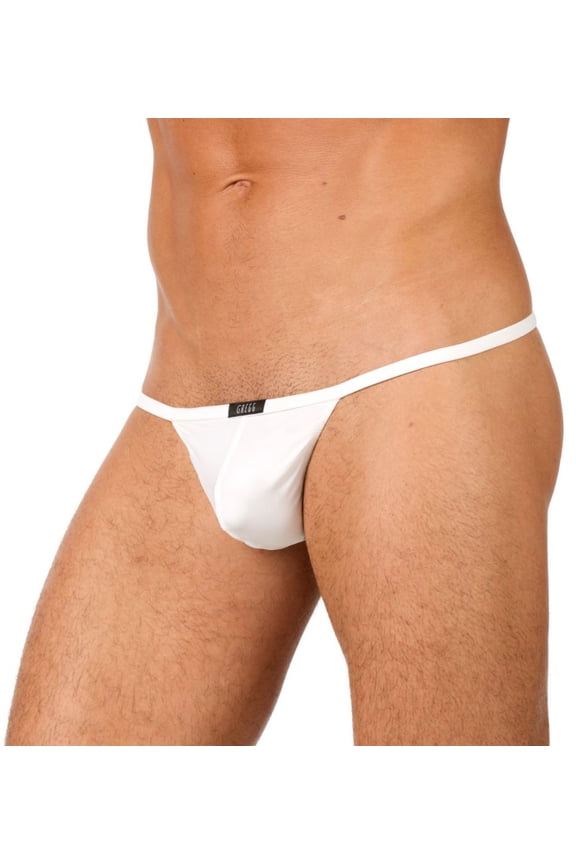 Men's Gregg Homme 96114 Wonder Microfiber Low Rise G-String (White XL)