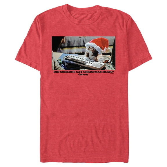 Men's Gremlins Gizmo Did Someone Say Christmas Music Graphic T-Shirt
