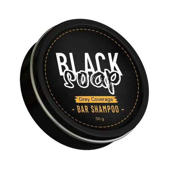Men's Grey Coverage Bar Shampoo Hair Darkening Black Soap for Grey Hair Covers U6H1