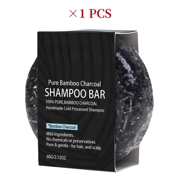 Men's Grey Coverage Bar Shampoo Hair Darkening Black Soap for Grey Hair Covers