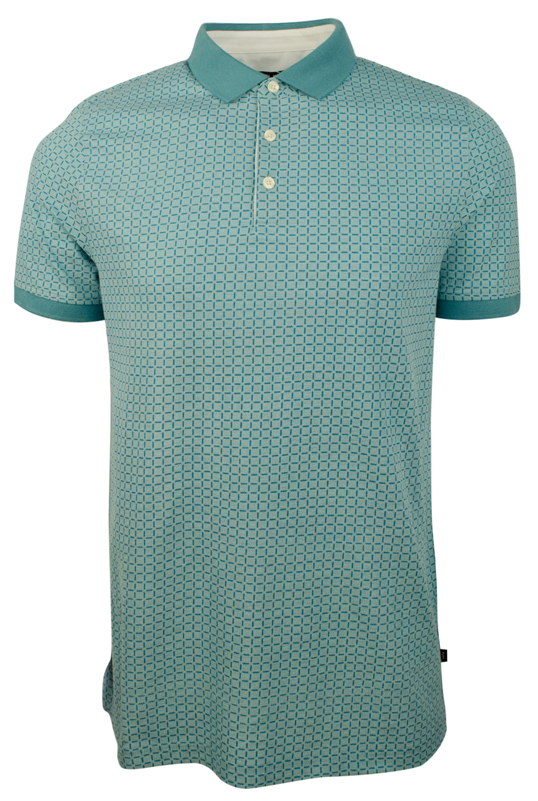Men's Grid Patterned Mesh Polo Shirt-L-XXL - Walmart.com