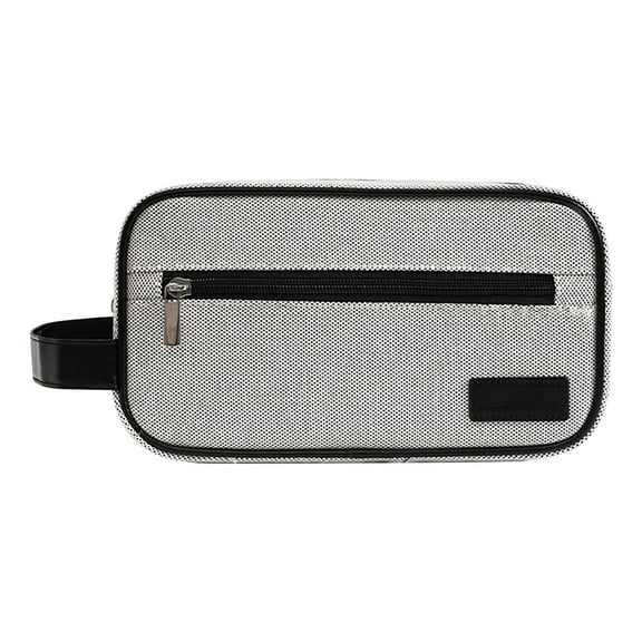 Men's Grooming Bag Large Capacity | Travel Toiletry Organizer | Water-Resistant Nylon Makeup Storage Case | Multiple Compartments | Durable Zipper | 25x9x14.5cm | Portable, Stylish, Easy Clean