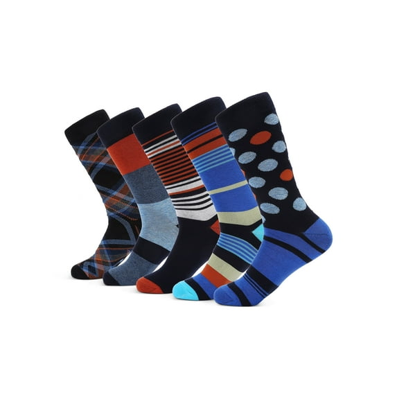 Men's Groovy Designer Dress Socks 5 Pack