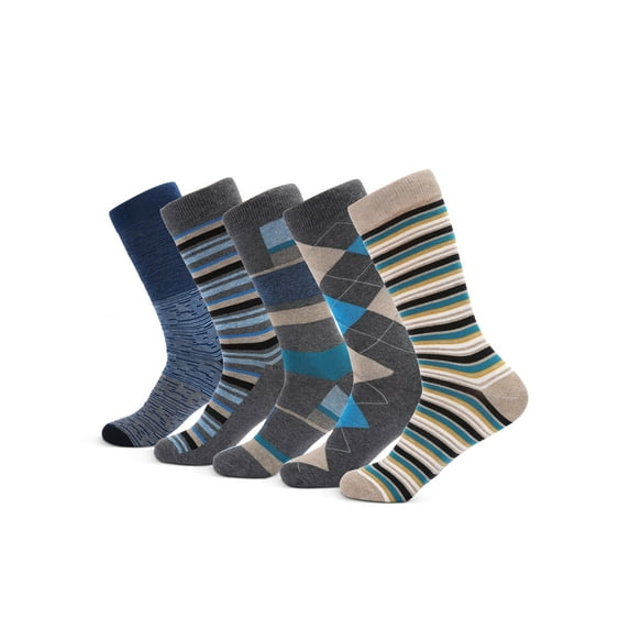 Men's Groovy Designer Dress Socks 5 Pack