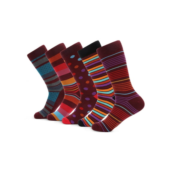 Men's Groovy Designer Dress Socks 5 Pack