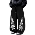 thumbnail image 1 of Men's Grunge Gothic Sweatpants, Thorn Cross Print Y2K Baggy Pants, Streetwear Sweatpants for Men, 1 of 5