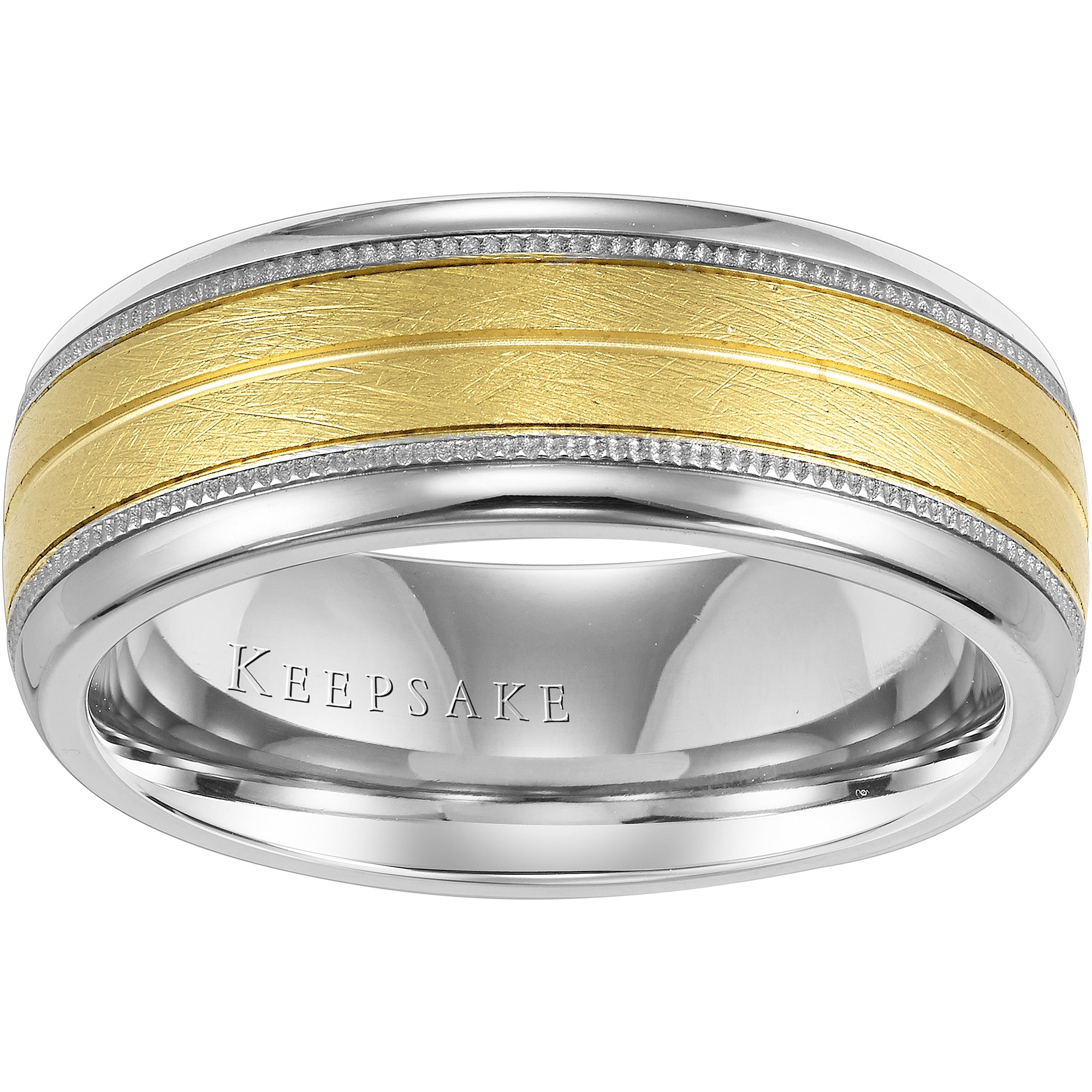 14k keepsake mens wedding band deals