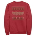 thumbnail image 1 of Men's Guardians of the Galaxy Holiday Special Christmas Sweater Print Sweatshirt Red X Large, 1 of 4