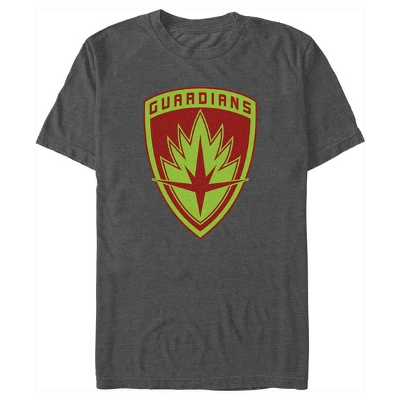 Men's Guardians of the Galaxy Holiday Special Guardians Badge Graphic Tee Charcoal Heather 3X Large