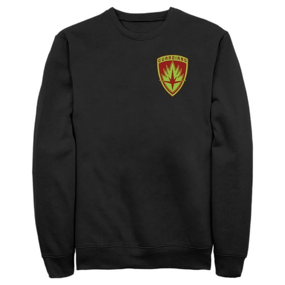 Men's Guardians of the Galaxy Holiday Special Small Guardians Badge  Sweatshirt Black Medium